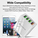 4USB Phone Charger 5.1A USB Power Adapter QC3.0 Fast Charge Multi-Port Charging