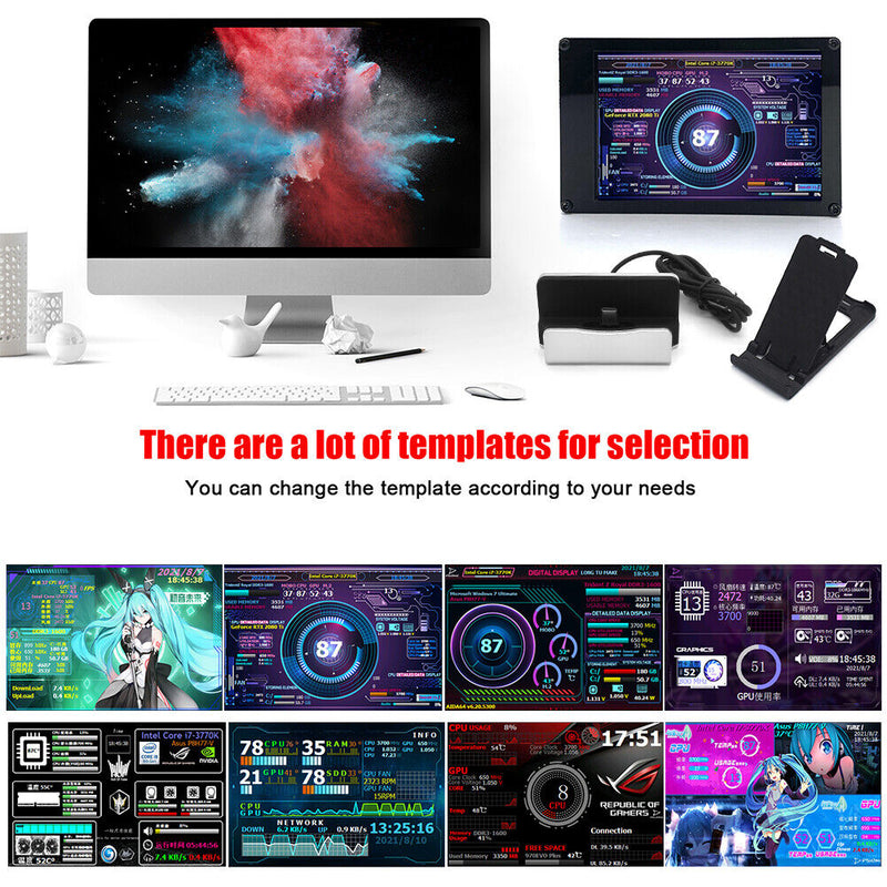 #A 3.5 Inch IPS PC Case Moniror Computer Accessories PC Secondary Screen for AID