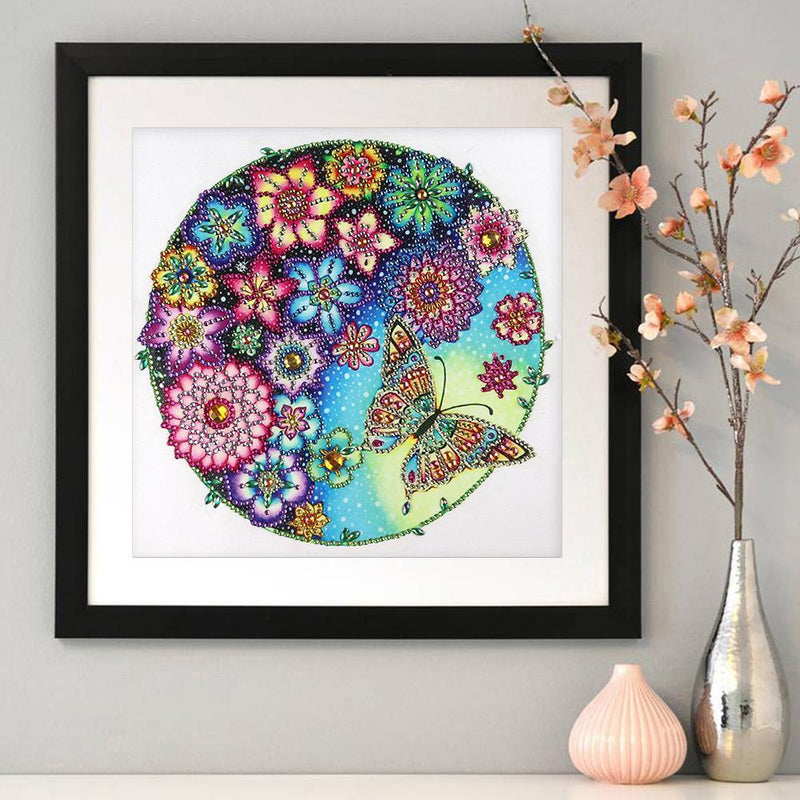 5D DIY Special Shaped Diamond Painting Flower Butterfly Embroidery Craft Kits
