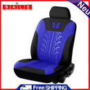 Car Seat Cover Set Butterfly Pattern Waterproof PU Leather Bucket Seat Protector