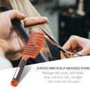 Pro Anti-Static Scalp Massager Hair Brush Curved Row Hairstyle Comb (Orange