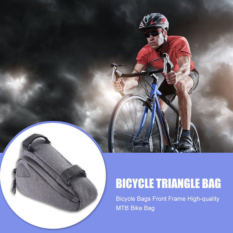 MTB Road Folding Bike Triangle Bag with Reflective Stripes Cycling Accessories