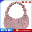 Fashion Women Suede Shoulder Top-handle Bag Pleated Solid Handbag (Pink)