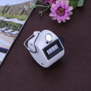 5pcs Clicker Counter 4 Digit Number Plastic Shell Hand Held(White)