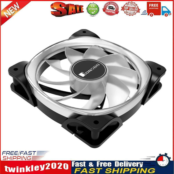 FR-701 PC Case Fan 9 Blade Addressable RGB LED PWM Cooling Fan (Reverse) Newly
