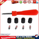 4 Valve Cores+4 Valve Caps+1 Valve Stem Screwdriver Tire Repair Tools Kit Newly
