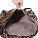 Rucksack Lady Handbag Large Capacity Zebra Leopard Crossbody Bag Leather Bags