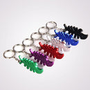 Fishbone Shaped Aluminium Alloy Bottle Opener Anodized Keychains Newly
