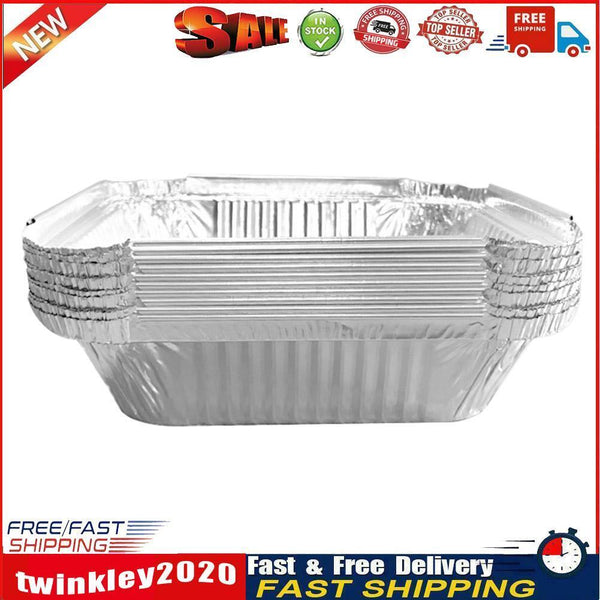 50x BBQ Aluminum Foil Lunch Box Takeaway Packing Pan Grill Tray (16cm) Newly