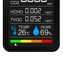 5 in 1 Temperature Humidity Air Quality Carbon Dioxide HCHO Monitor (Black)