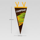 Camping Tent Bunting Pennant Outdoor Scene Layout Triangle Hanging Flag (C)
