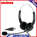 Call Center USB Wired Official Telephone Headphone Over-the-Head with Mic