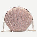 Small Chain Shoulder Crossbody Bags Women Sequin Shell Messenger Phone Handbags