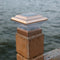 Solar Powered LED Garden Waterproof Outdoor Light Column Fence Lamp Yellow