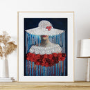 5D Diamond Painting Kit Girl Partial Special Shape Drill Rhinestone DIY Wall