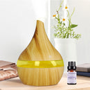 300ml Wood Grain Humidifier Mist Maker USB Colorful Aroma Diffuser (A) Newly
