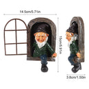 Yard Wall Art Garden Decoration Elf Gnome Window Dwarf Statue Tree Sculpture