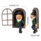 Yard Wall Art Garden Decoration Elf Gnome Window Dwarf Statue Tree Sculpture