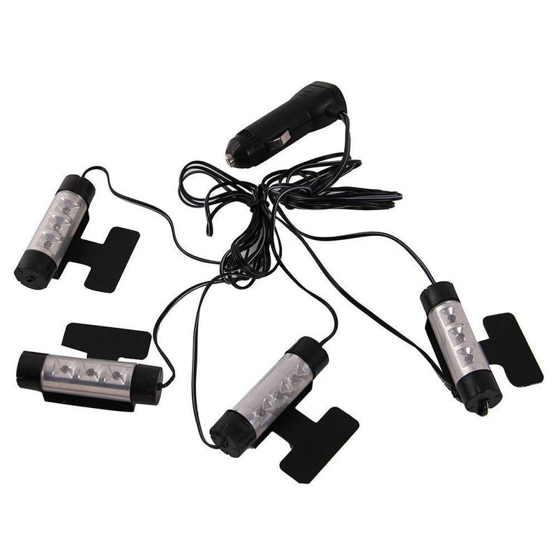 4 x 3LED Car Interior Accessories Decorative Atmosphere Lamp Light