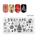 Durable Christmas Nail Stamping Plates Stainless Steel Manicure Tip Art Tool