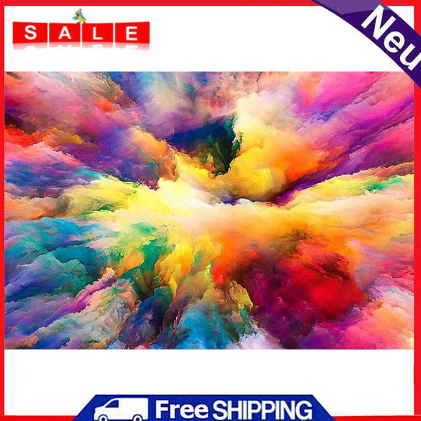 5D DIY Diamond Painting Full Round Drill Colored Smoke of Rhinest