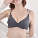 Sexy Cross Straps Knot Padded Bra Women Sports Top Bralette (Grey Blue)