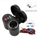 CS-313G1 Universal Motorcycle USB Charger Cigarette Lighter Socket with Switch