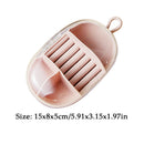 Simple Jewelry Box Portable Women Outdoor Travel Earring Ring Case (Pink)