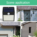 Solar Outdoor LED Wall Lamp PIR Motion Sensor Sunlight Garden Decor (White)