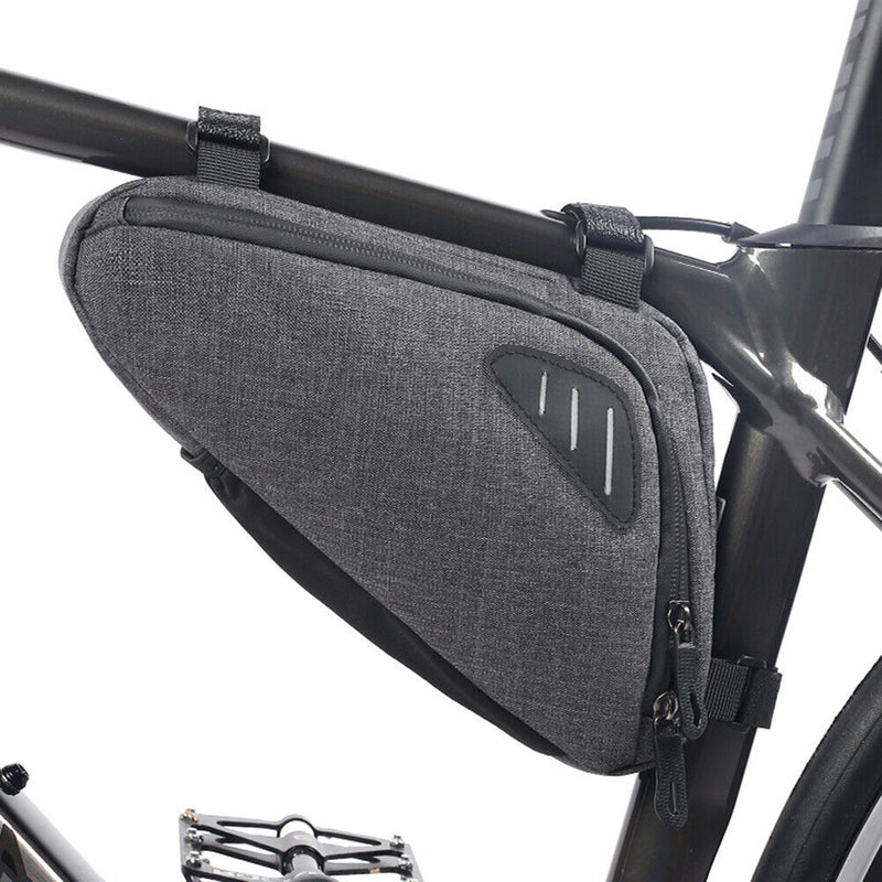 MTB Road Folding Bike Triangle Bag with Reflective Stripes Cycling Accessories