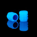 Luminous Stem Cover Tire Valves Caps Universal Valves Nozzles (2pcs Blue)