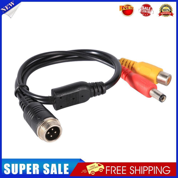 M12 4Pin Aviation Head to RCA Female DC Male Extension Cable Adapter A)