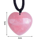 Healing Magic Wand Gift Energy Jade Heart Pendant Gem Pink Crystal Necklace