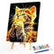 Cute Cat Oil Paint by Numbers Hand Painted Frameless Picture Home Ornament Ki