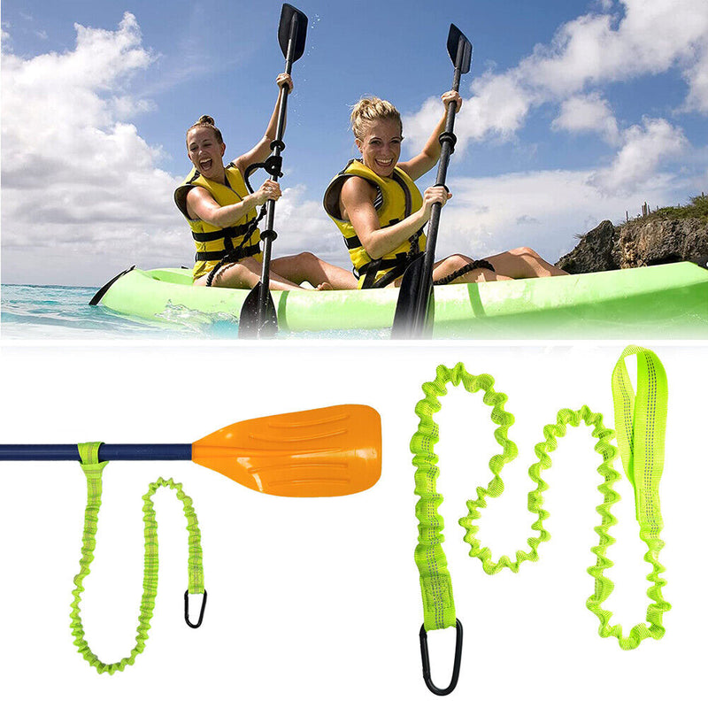 Elastic Canoe Paddle Leash Adjustable Tie Rope Stretchable Paddle Anti Lost Rope