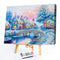 Four Seasons Frameless Picture Oil Paint By Numbers Hand Painted Picture Kit