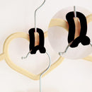 10pcs Mini Flocking Hanging Hook Non Slip Clothing Hanger Hook(Black)