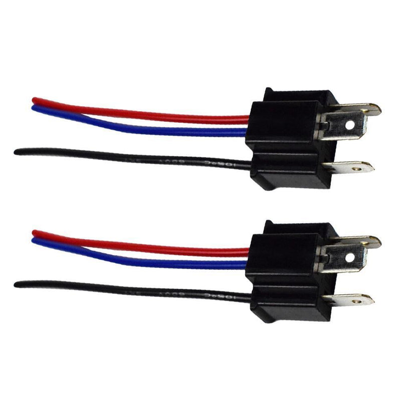 1 Pair 9003 H4 Bulb Socket Male Adapter Connector for Headlight Fog Lamp Newly