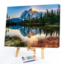 Snow Mountain DIY Painting By Numbers Kit Canvas Picture Arts Home Decor