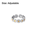 For Women Trendy Fashion Adjustable Rings Opening Ring Jewelry Daisy Flower