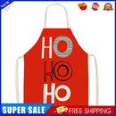 HO Print Linen Apron Kitchen Waterproof Home Cooking Bib Pinafore (68X55CM)