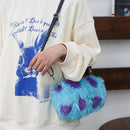 Fashion Women Animal Print Plush Leather Purse Crossbody Shoulder Messenger Bag