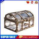 Plastic Clear Pirate Treasure Box Crystal Gem Jewelry Case Storage Chest