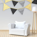 INS Nordic Cotton Fabric Flags Yellow Gray Pennant Party Wedding Supplies Newly