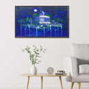 5D DIY Diamond Painting Moon Shrine Partial Drill Rhinestone Mosaic Art Pictu