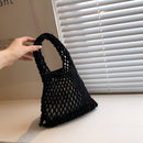 Straw Woven Hollow Net Handbags Female Summer Shopping Beach Vacation Coin Purse