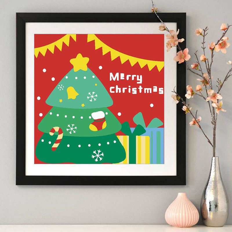 Digital Painting Frameless Cartoons Christmas DIY Painted By Numbers on Canvas