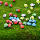 100x Mini Self Adhesive Wooden Ladybird Stick On Lady Craft Card Wood Bu hot.