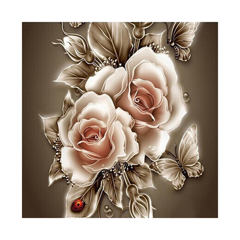 DIY 5D Diamond  Retro Flower  Painting Embroidery Home Decor Craft Newly