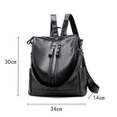 Leather Backpack College Bag Large Capacity Shoulder Bag Travel Tote Backpack